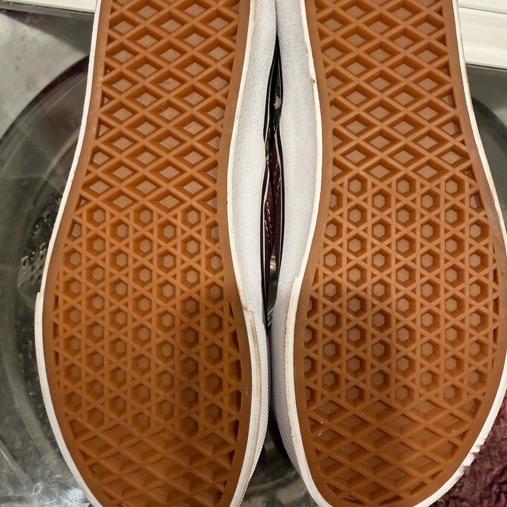 Vans Women's Brown Floral Slip-On Sneakers - Picture 4 of 5